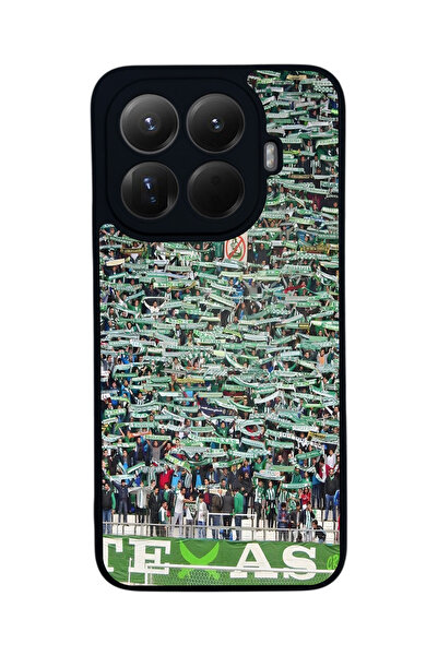 Aksel Kılıf غطاء حماية متوافق مع Mi 15 T Pro 5G، مطبوع، أسود غير لامع، سيليكو...