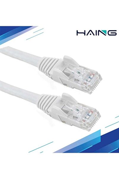 HAING كابل إيثرنت UTP CAT6 عالي السرعة - 5 أمتار - أبيض