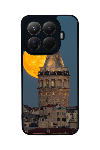 Aksel Kılıf غطاء حماية متوافق مع Mi 15 T Pro 5G، مطبوع، أسود غير لامع، سيليكو...