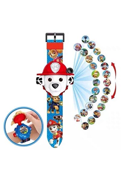 Pofika Paw Patrol Projeksiyonlu Digital Çocuk Kol Saati, Farklı Resimleri Duv...