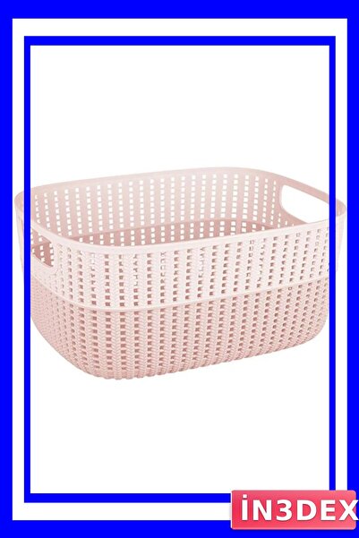 İN3DEX Double Color Plastic Storage Basket 6.8 Liters Capacity