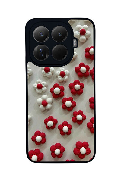 Aksel Kılıf Mi 15 t Pro 5g Compatible Printed, Matte Black, Soft Silicone, Pr...