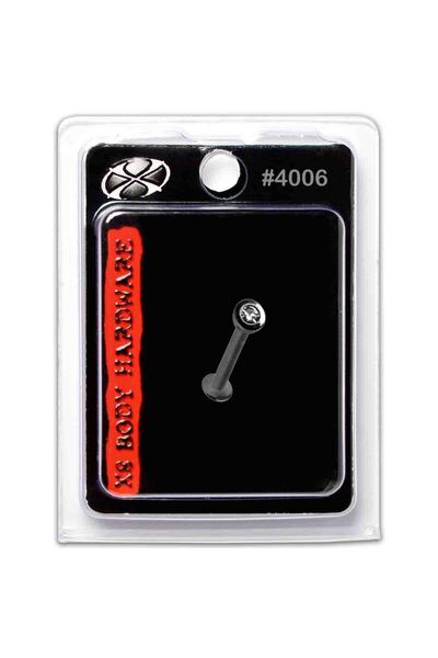 X8 BODY HARDWARE USA 16G S. Steel Internal Thread Monroe/Labret Crystal