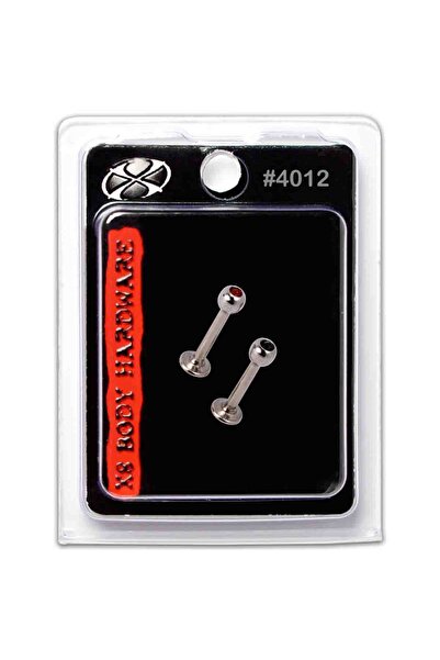 X8 BODY HARDWARE USA 16G S. Steel Labret Jet Black/ Light Sima