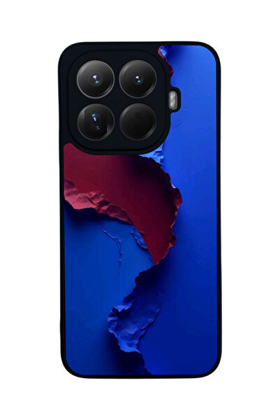 Aksel Kılıf غطاء حماية متوافق مع Mi 15 T Pro 5G، مطبوع، أسود غير لامع، سيليكو...