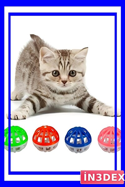 İN3DEX Rattle Ball Toy Set for Cats 4 Pieces
