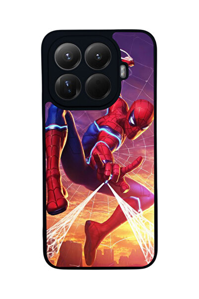 Aksel Kılıf غطاء حماية متوافق مع Mi 15 T Pro 5G، مطبوع، أسود غير لامع، سيليكو...