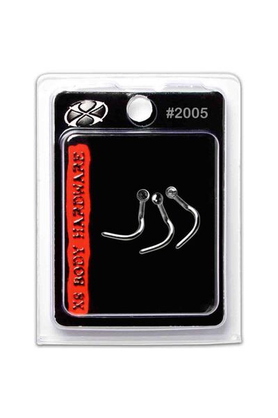 X8 BODY HARDWARE USA 1mm S. Steel Nose Screw Ball/Jet Black/Black Diamond