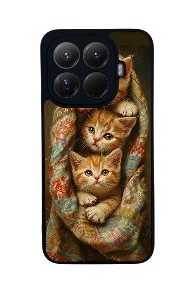 Aksel Kılıf Mi 15 t Pro 5g Compatible Printed, Matte Black, Soft Silicone, Pr...