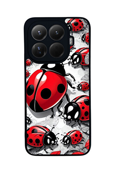 Aksel Kılıf Mi 15 t Pro 5g Compatible Printed, Matte Black, Soft Silicone, Pr...