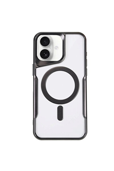 eco port غطاء حماية سيليكون ماج سيف لهاتف آيفون 16 بلس - أسود