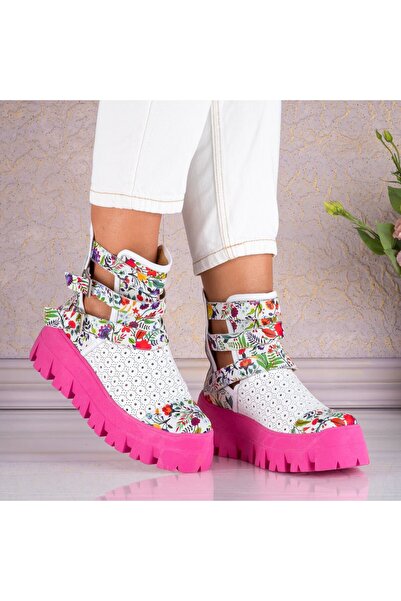 Polinski Shoes Women's boots made of natural Leather Fleur Made in Romania