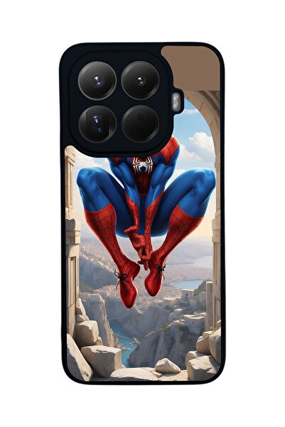 Aksel Kılıf غطاء حماية متوافق مع Mi 15 T Pro 5G، مطبوع، أسود غير لامع، سيليكو...