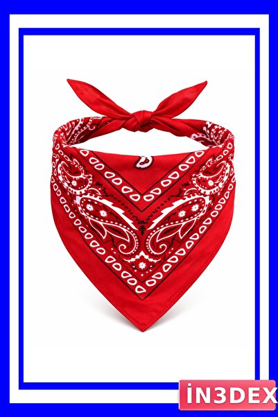 İN3DEX Paisley Patterned Red Children's Bandana Cowboy Accessory