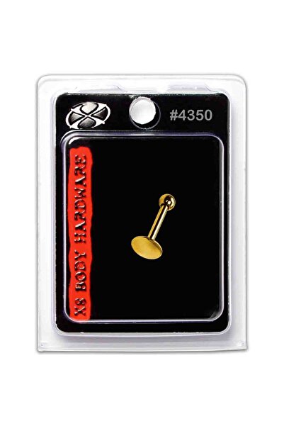 X8 BODY HARDWARE USA 16G 24K Gold Plated Labret Ball