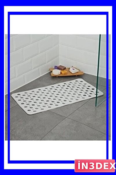 İN3DEX Non-Slip Stone Patterned Bath Mat with Suction Cups