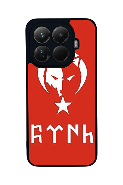 Aksel Kılıf غطاء حماية متوافق مع Mi 15 T Pro 5G، مطبوع، أسود غير لامع، سيليكو...