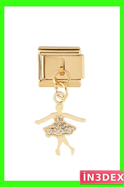 İN3DEX Stainless Steel Pendant Accessory with Ballerina Figure