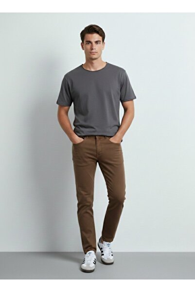 Ltb Short Sleeve Crew Neck Basic Anthracite T-Shirt