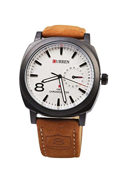 Curren ساعة يد تناظرية مقاومة للماء 8139 - 41 مم - بني