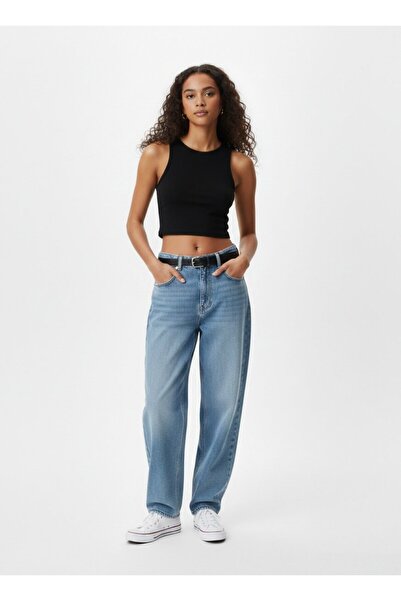 Ltb Slim Fit Sleeveless Top Black Undershirt