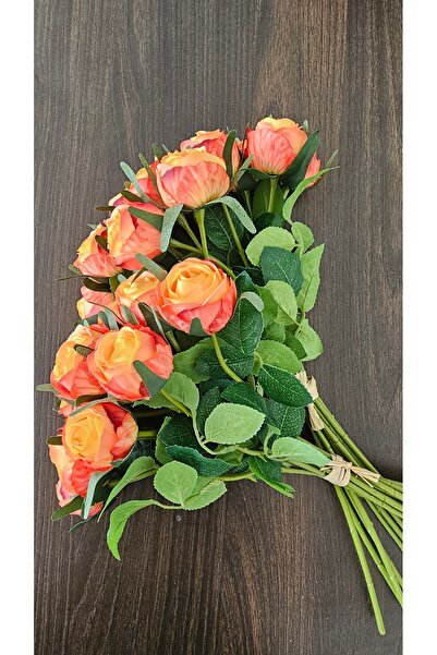 Omelas Yapay Turuncu Gül Buketi 36 Cm.