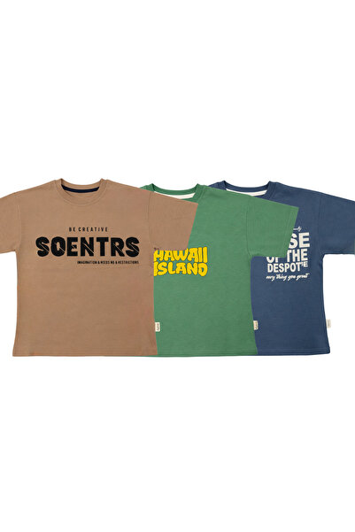 ZİMEXİ Boys' T-Shirt Triple Set