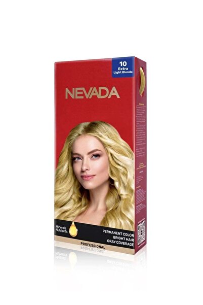 NEVADA صبغة شعر نسائية، درجة اللون 10 (أشقر بلاتيني فاتح جداً)