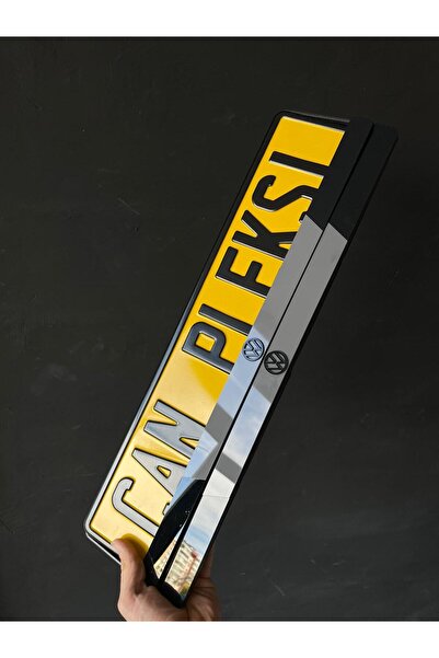 hediyedesen Volkswagen logolu 3D KABARTMALI NARDO GRİ VE PİANO BLACK LÜKS PLE...