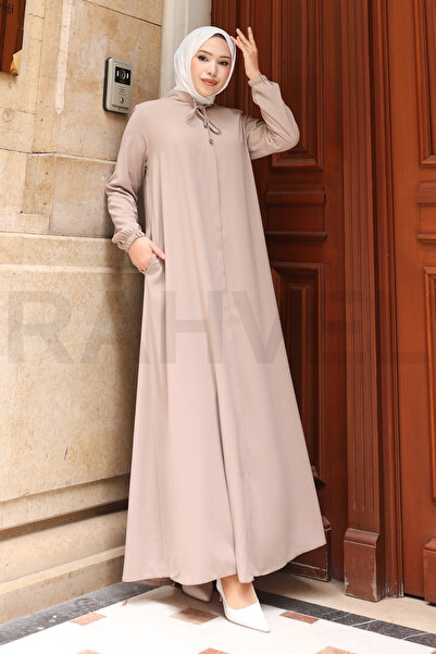 Moda Hayme A Kesim Ferace - Yarım Mevlana Model - Medine İpeği