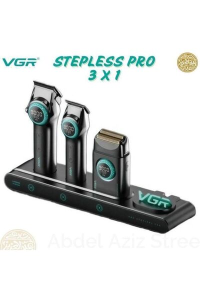 VGR V-STEPLESS Pro Professional 3-in-1 Hair & Grooming Kit - (V-001, V-977, V...
