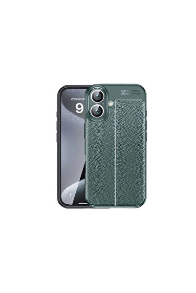 eco port غطاء آيفون 16 بلس بتركيز تلقائي - أخضر داكن