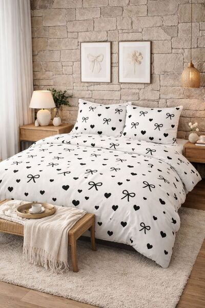 Sheri Home Basic Kolay Ütülenir Çift Kişilik 2 Yastıklı Nevresim Seti 200 X 2...