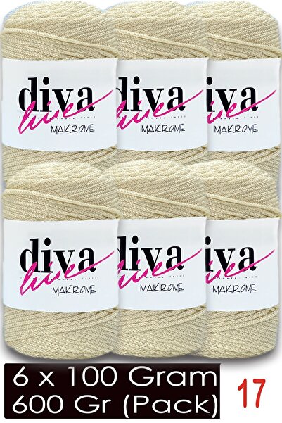 Diva İplik 1,5 mm - 600 Gr - Geantă din poliester macrame Supla İpi (Pachet d...