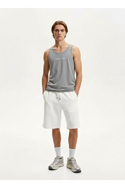 Ltb Minimal Printed Gray Tank Top