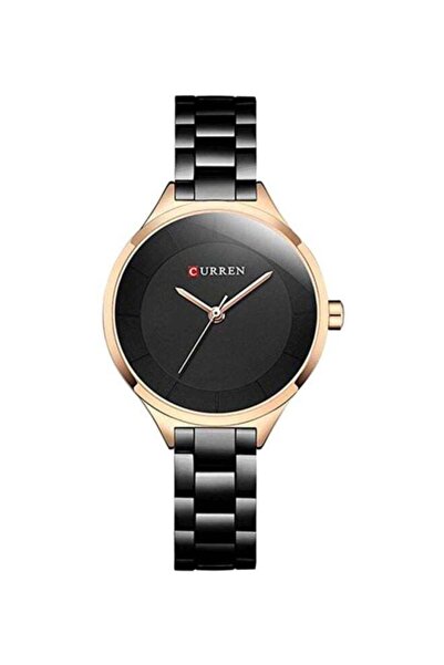 Curren women Water Resistant Analog Watch 9015 - 30 mm - Black