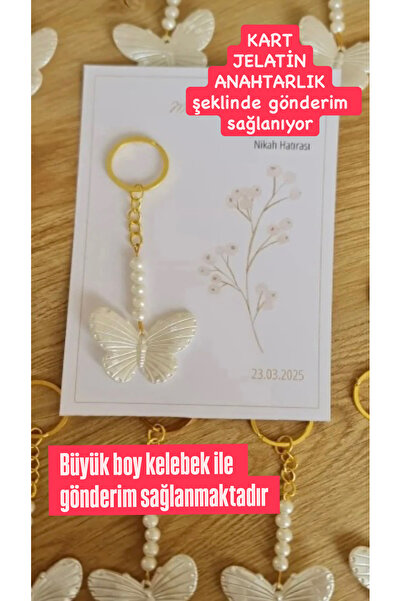 NESRİNTUHAFİYE 30 adet büyük boy kelebek anahtarlık