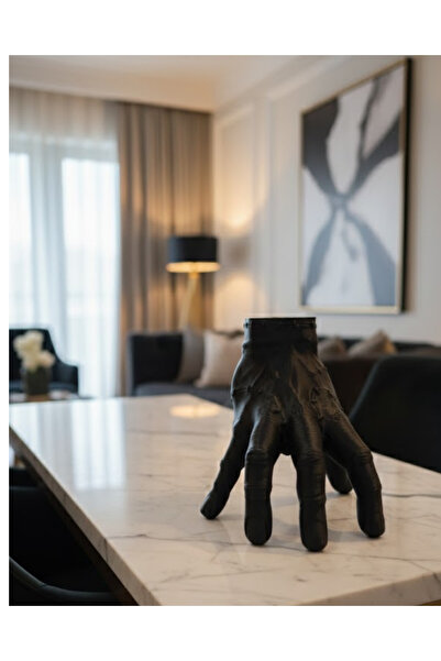 CT STONES تمثال يدوي ثلاثي الأبعاد باللون الأسود مقاس 17 × 16 سم لتزيين الرفو...