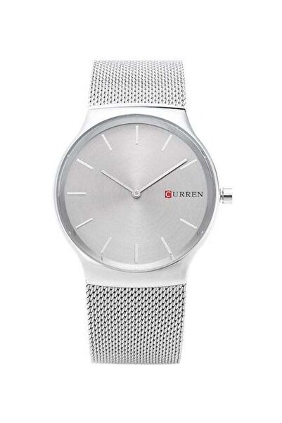 Curren men Water Resistant Analog Wrist Watch 8256 - 40 mm -Silver
