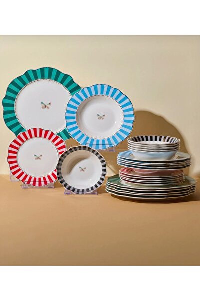 Home Butterfly 24 Parça Bone Yemek Takımı 6 Kişilik