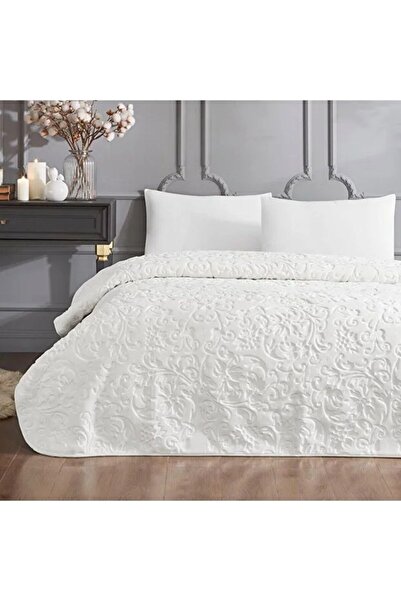 Özdilek Trendy Embos Battaniye Çift Kişilik-Kemik rengi