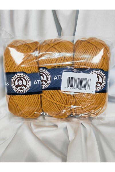Ören Bayan ATLAS Altın El Örgü İpi (3 Adet) - Renk: 115