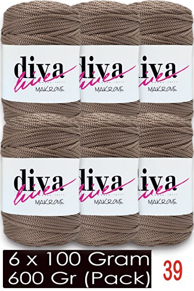 Diva İplik 1,5 mm - 600 Gr - Geantă din poliester macrame Supla İpi (Pachet d...