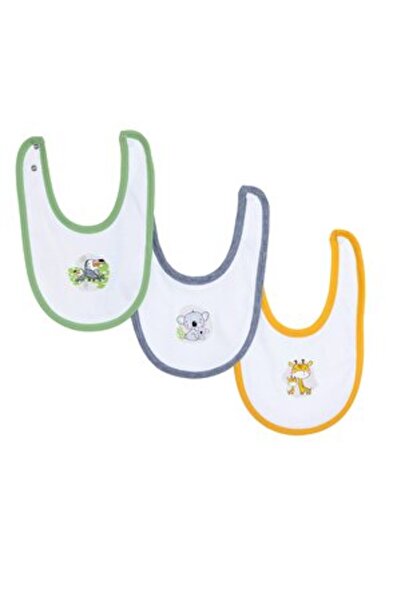 Messy Printed Combed Cotton Baby Bib Set of 3 - Forest Friends (5 Pcs)