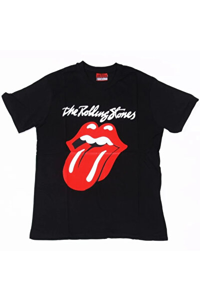 Atlantis The Rolling Stones Tongue Tişört Siyah