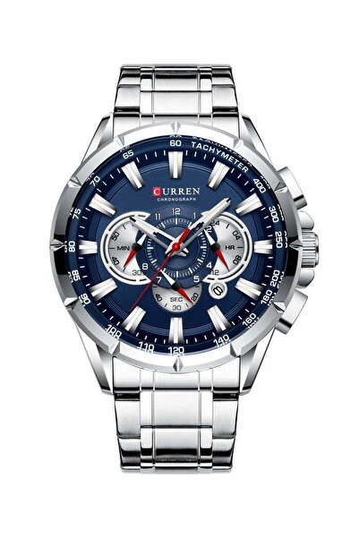 Curren Men's Waterproof Stainless Steel Band Chronograph Quartz Watch