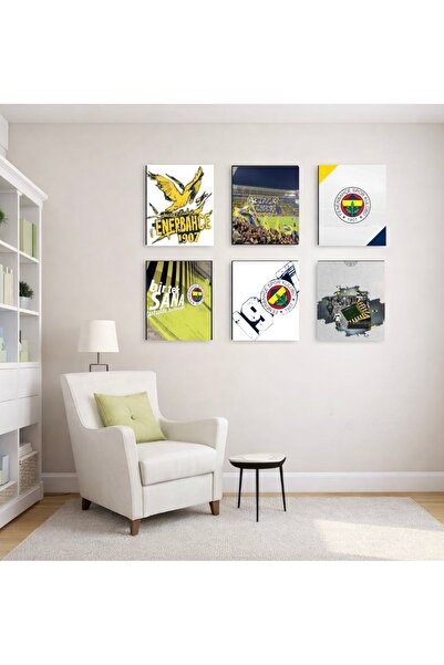 aysra shop Fenerbahçe 6’ lı Dekoratif MDF Tablo Seti – Taraftar Duvar Tablosu...