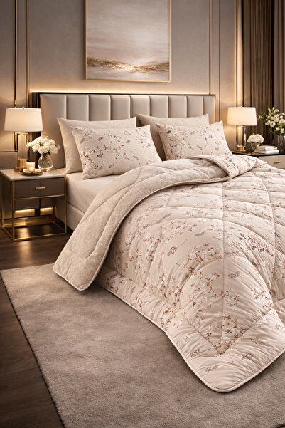 TeksNil Home Double Duvet Set Patterned Welsoft, Anti-Allergic, Reversible (D...