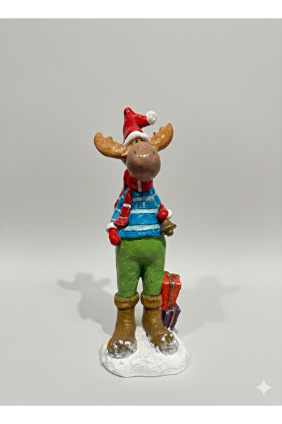 İki Cadı Tasarım Dekoratif Geyik Adam Polyester Obje - 24 X 7 CM