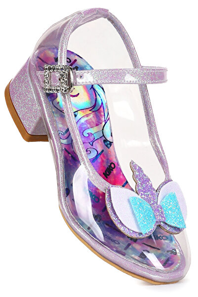 Kiko Kids Rochie de seară cu toc pentru fetiță Unicorn Pantofi transparenți